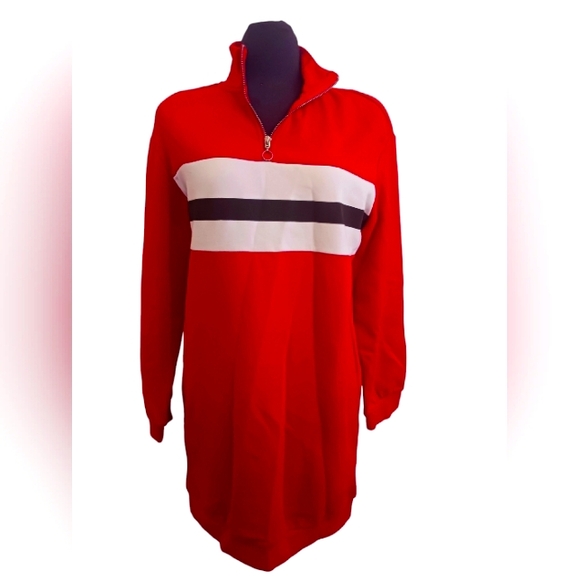 Divided Tops - Red & White Tunic Sweater by Divided H&M Size 2